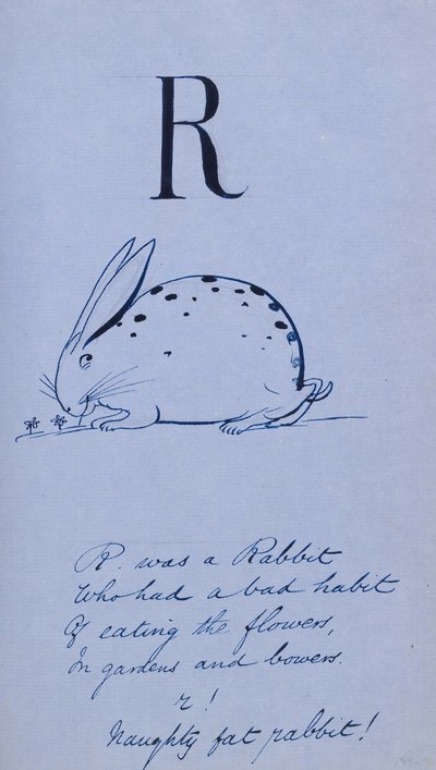 Nonsense Alphabet - R, 1860 by Edward Lear